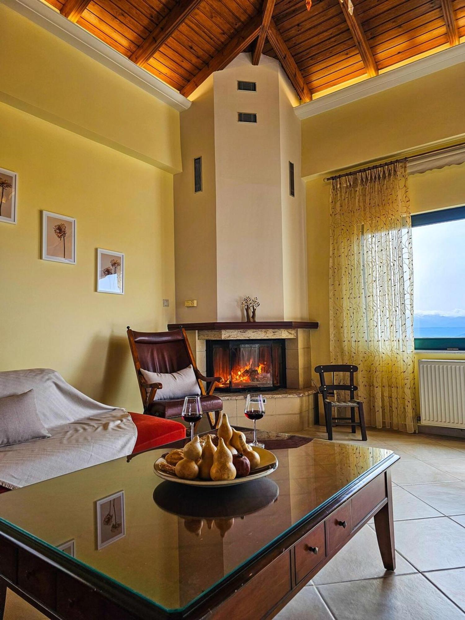 Villa Aitheras With Sea Views And Garden Sternai Exterior photo