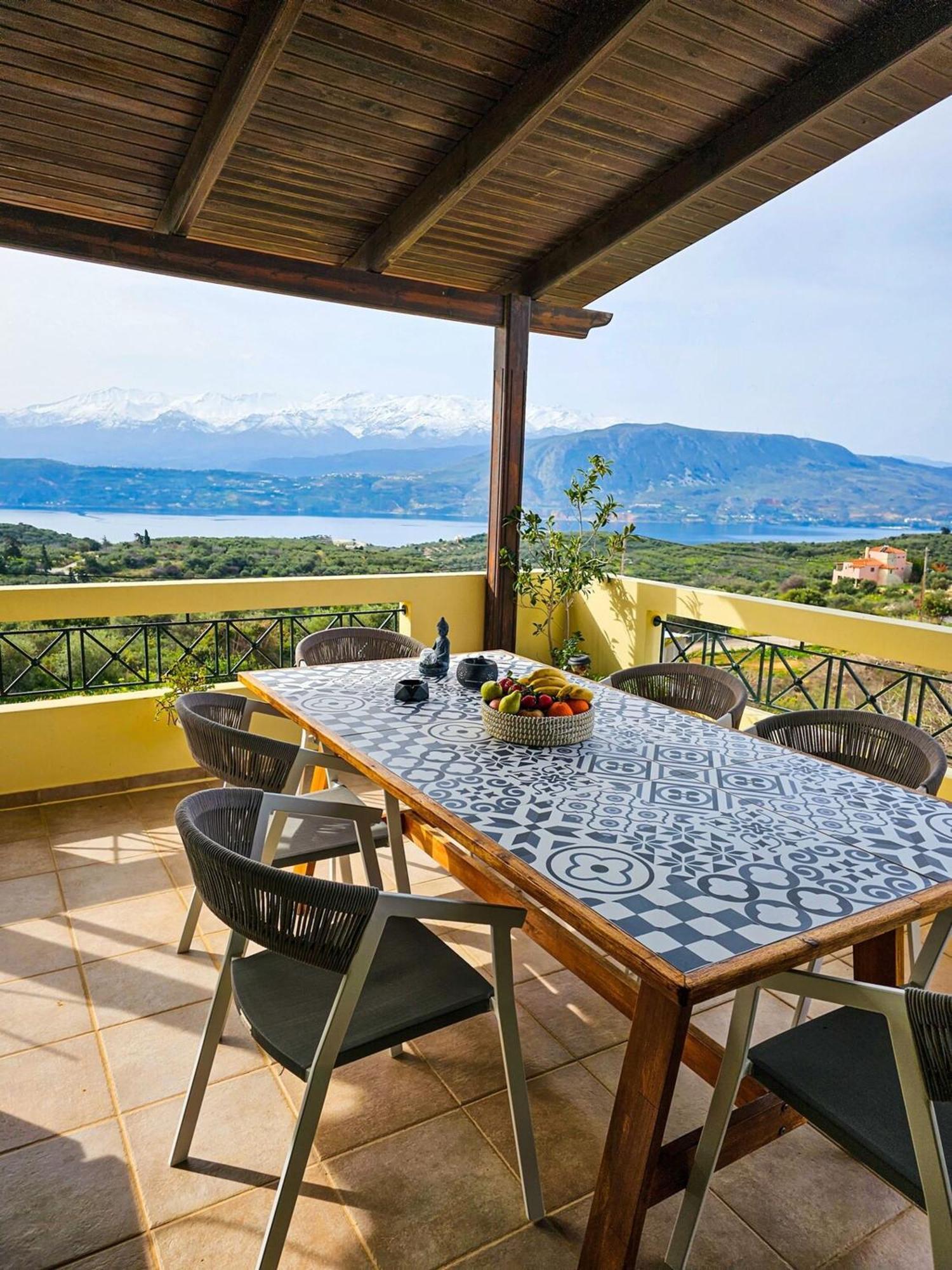 Villa Aitheras With Sea Views And Garden Sternai Exterior photo